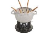Staub service à fondue motif montagne 20cm Truffe blanche