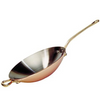 Wok cuivre-inox a queue laiton ø 32cm