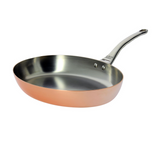 Poele ovale cuivrinox queu fte inox32cm