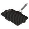 Gril rectangulaire, manche silicone noir mat 34 x 21 cm - Staub