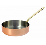 Sauteuse cuivre-inox s/cv.q.laiton