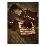 Cercle à tarte carré VALRHONA, inox perforé Ht 2 cm